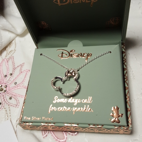 Disney Jewelry - NIB Disney Mickey silver necklace 16 inch